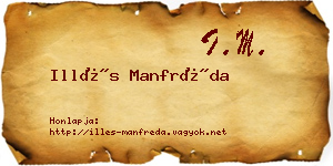 Illés Manfréda névjegykártya